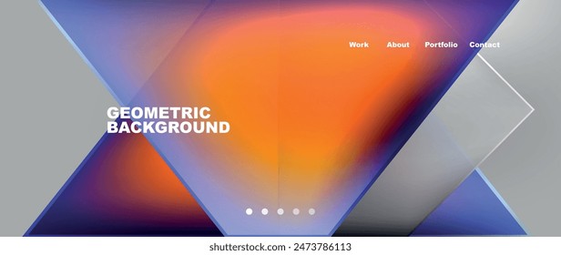 Gradient triangle geometric minimal wallpaper