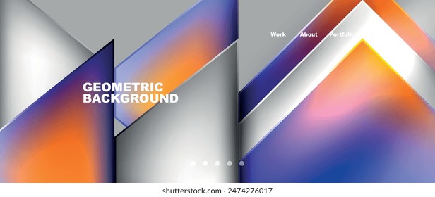 Fondo de pantalla mínimo geométrico de triángulo degradado