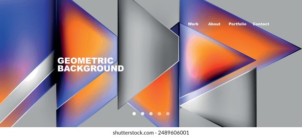 Fondo de pantalla mínimo geométrico de triángulo degradado