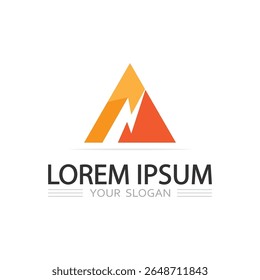 Gradient triangle logo vector with abstract design for startup tech business branding