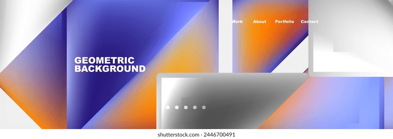 Gradient triangles composition with bright fluid colors. Vector Illustration For Wallpaper, Banner, Background, Card, Book Illustration, landing page