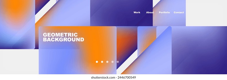 Gradient triangles composition with bright fluid colors. Vector Illustration For Wallpaper, Banner, Background, Card, Book Illustration, landing page