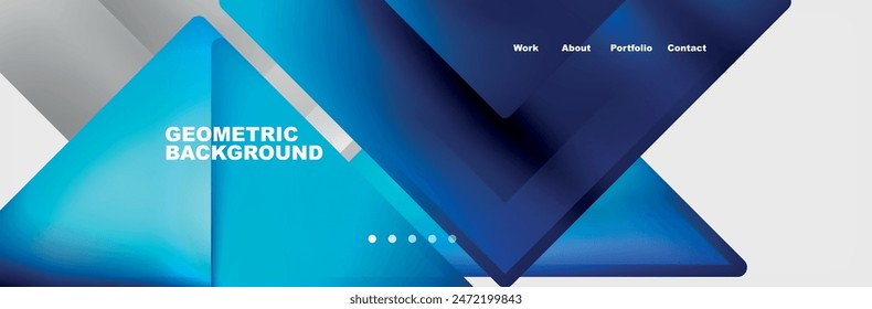 Gradient triangles composition with bright fluid colors. Vector Illustration For Wallpaper, Banner, Background, Card, Book Illustration, landing page