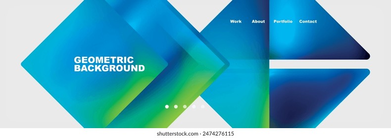Gradient triangles composition with bright fluid colors. Vector Illustration For Wallpaper, Banner, Background, Card, Book Illustration, landing page