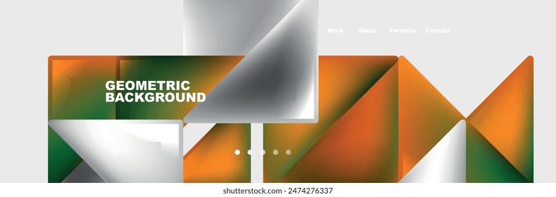 Gradient triangles composition with bright fluid colors. Vector Illustration For Wallpaper, Banner, Background, Card, Book Illustration, landing page