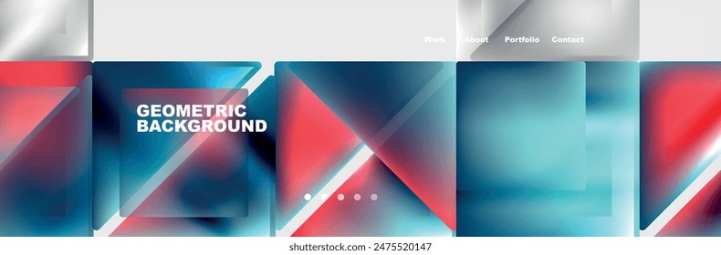 Gradient triangles composition with bright fluid colors. Vector Illustration For Wallpaper, Banner, Background, Card, Book Illustration, landing page