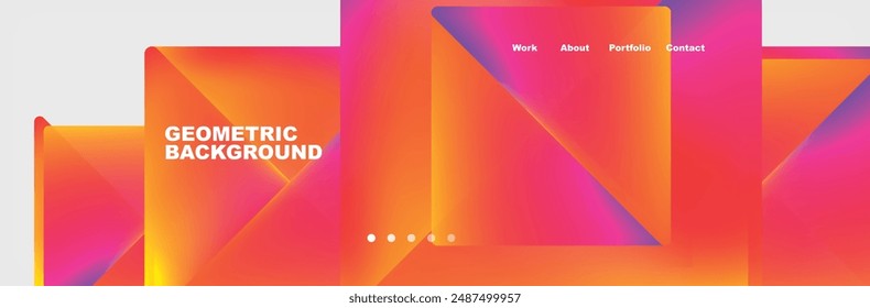 Gradient triangles composition with bright fluid colors. Vector Illustration For Wallpaper, Banner, Background, Card, Book Illustration, landing page