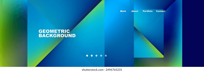 Gradient triangles composition with bright fluid colors. Vector Illustration For Wallpaper, Banner, Background, Card, Book Illustration, landing page