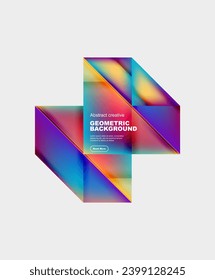 Gradient triangles vector abstract background