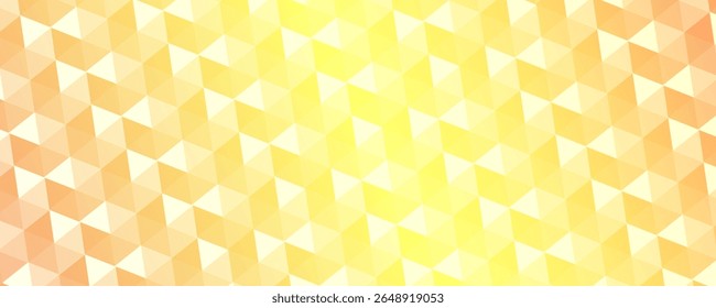 Gradient Triangular Mosaic Pattern Background: Warm Yellow to Soft Peach Abstract Geometry, Modern Design, Versatile Backdrop for Creative Projects