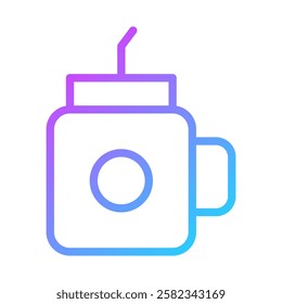 Gradient Tumbler Icon Vector Illustration