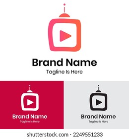 
Gradient TV channel logo design
