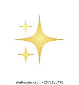 Ilustración vectorial de las estrellas de trineo gradiente, icono de la estrella Twinkle, vectores de estrella