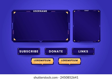 Gradient twitch panels vector design in eps 10