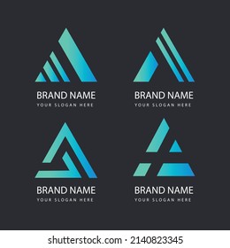 tipografía de degradado plantilla de logotipo de empresa de letras, degradado diseño de logotipo de letras