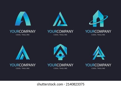 tipografía de degradado plantilla de logotipo de empresa de letras, degradado diseño de logotipo de letras