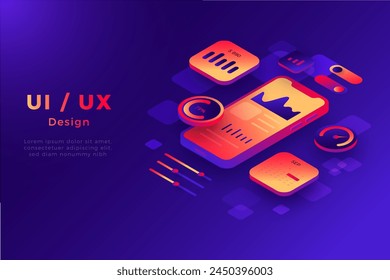 Gradient ui ux background vector design in eps 10