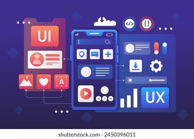 Gradient ui ux background vector design in eps 10