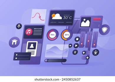 Gradient ui ux background vector design in eps 10