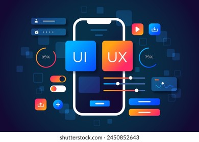 Gradient ui ux background vector design in eps 10