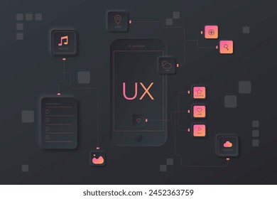 Gradient ui ux background vector design in eps 10