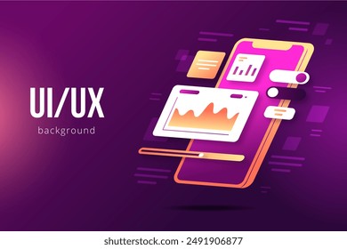 Gradient ui ux background vector design in eps 10