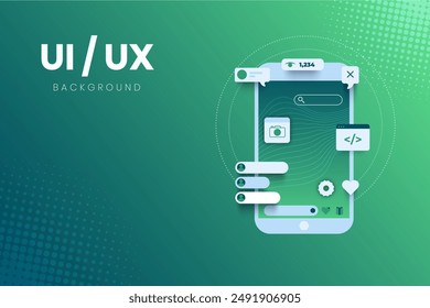 Gradient ui ux background vector design in eps 10