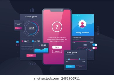 Gradient ui ux background vector design in eps 10