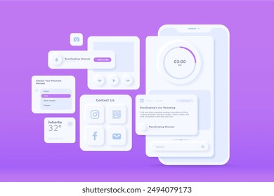 Gradient ui ux background vector design in eps 10