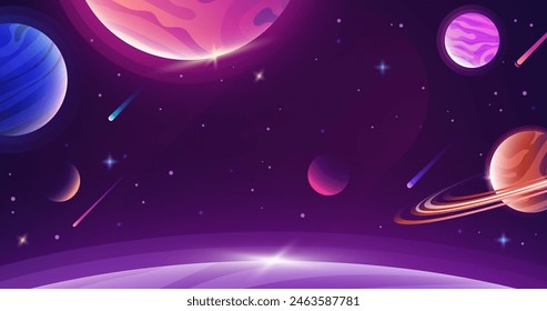 Gradient universe background vector design in eps 10