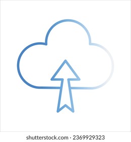 gradient upload icon stock illustration 