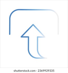 gradient upload icon stock illustration 