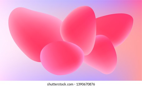 Gradient vector background with abstract random shapes in vibrant colors.