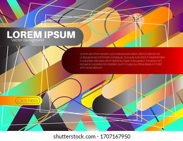 Gradient vector background. Modern poster template with geometric shapes. Abstract Cover, Web Page Design.