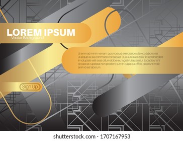 Gradient vector background. Modern poster template with geometric shapes. Abstract Cover, Web Page Design.