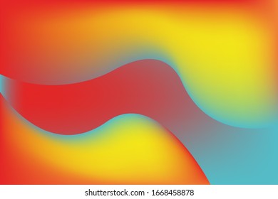 Gradient vector background template with 3D abstract elements.