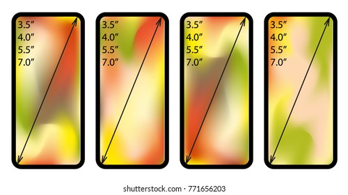 Gradient vector backgrounds for mobile phones