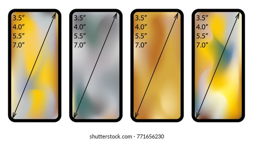 Gradient vector backgrounds for mobile phones