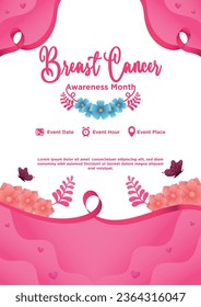 Gradient Vector Breast Cancer Awareness Month Poster Template