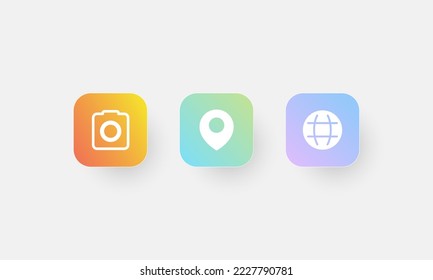 Gradient vector business icon, Information for website or mobile icon