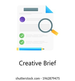 Gradient vector of creative brief, seo concept 