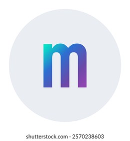 Gradient Vector Design of Letter ‘m’ with Vibrant Color Effects – Perfect for Modern Logos, Digital Art, and Branding Projects – Eye-Catching and Unique Graphic