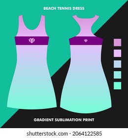 Gradient Vector and Fashion Beach Dress