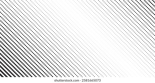 Gradient vector illustration vertical pattern dotted line background, white and black halftone dots retro vintage effect seamless dot lines texture,