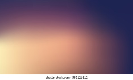 Gradient Vector Illustration wit sunrise sunset colors. Yellow, purple, orange, peach fade. Abstract sky background in horizontal format.