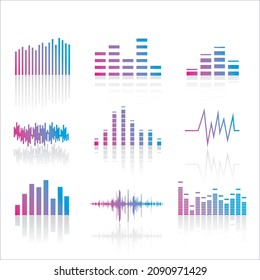 gradient vector music player animation