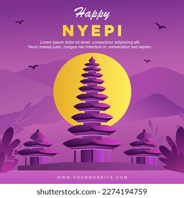 Gradient Vector Nyepi Day Illustration Design