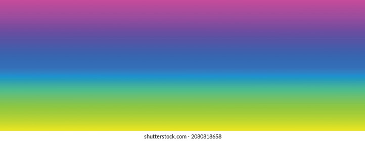 Gradient vector rainbow neon acid tie dyed multicolored bright soft blurred banner background.Wallpaper.Website template design backdrop.Logo frame.Web surface.Pink violet purple blue green yellow.DIY