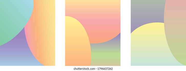 Gradient vector shape. Gradient color. Rounded vector. Wallpaper, background. All in Isolated elements.