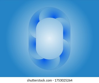 gradient vector zero letter, simple vector with a simple gradient